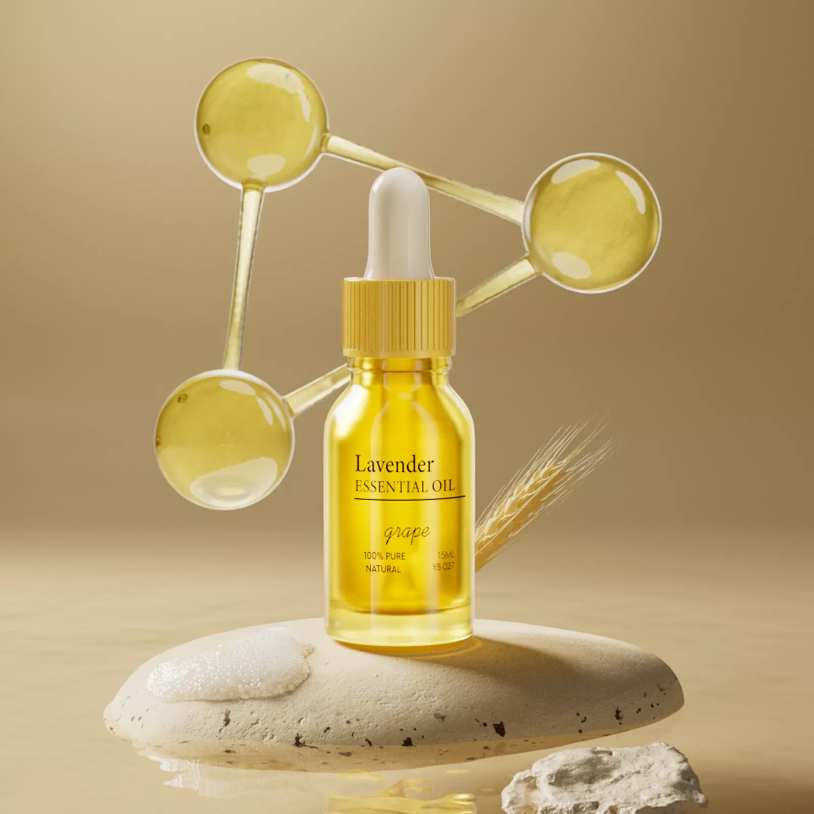 Essential oil dropper bottle